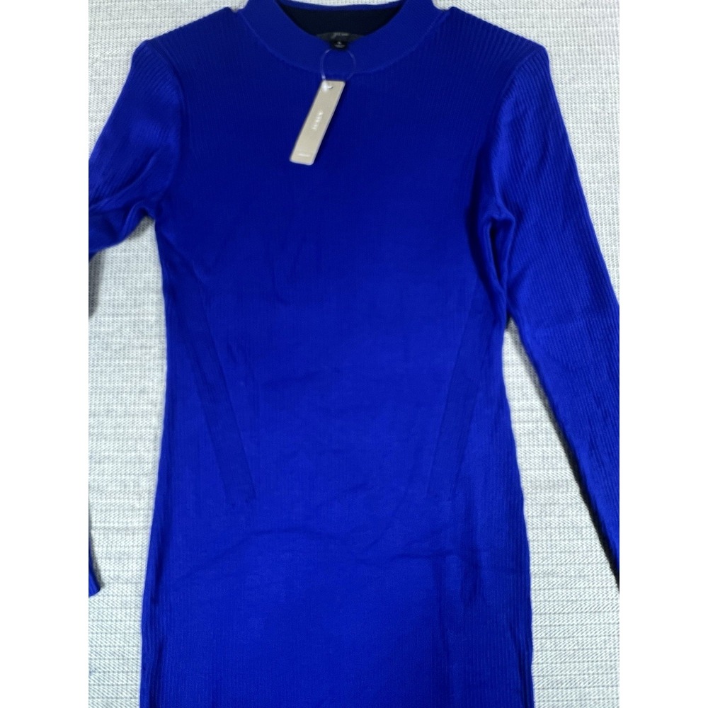 J Crew women's Ribbed sweater-dress Size Small Travel Rib Dress Oxford Royal - Picture 6 of 8